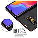 Custodia Compatibile Con Honor 8a In Rosso Mela - Coperchio Protettiva Con Chiusura Magnetica, Funzione Stand E Tasca Per Le Carte - Foto miniatura 4
