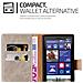 Custodia Compatibile Con Nokia Lumia 920 In Marrone Cappuccino - Coperchio Protettiva Con Chiusura Magnetica, Funzione Stand E Tasca Per Le Carte - Foto miniatura 6