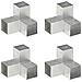 Connettori Per Pali A Forma Di Y 4 Pz Metallo Zincato 91x91 Mm - Foto miniatura 1