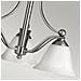 Lampadario Multi Braccio 3 Luci Finitura Nichel Spazzolato, E27 - Foto miniatura 5