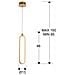 Lampada A Sospensione A Led Integrata, Oro Rosa - Foto miniatura 5