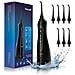 Versione Aggiornata Acqua Flosser Con 3 Modalit Portatile Professionale Acqua Flosser Per I Denti Bretelle Pulizia Ipx7 Impermeabile Usb Ricaricabile 8 Punte Nero - Foto miniatura 1