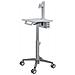 SV10-1300-0 24" Portable flat panel floor stand Bianco base da pavimento per tv a schermo piatto - Foto miniatura 10