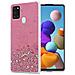 Custodia Compatibile Con Samsung Galaxy A21s In Rosa Con Glitter - Coperchio Protettivo In Silicone Tpu Flessibile Con Glitter Scintillanti - Foto miniatura 1