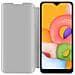 Custodia Compatibile Con Samsung Galaxy A01 In Agata Argento - Clear View Specchio Coperchio Protettivo Con Funzione Di Supporto Protezione A 360 Gradi - Foto miniatura 3