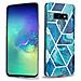 Custodia Compatibile Con Samsung Galaxy S10 In Marmo Blue Wave No. 13 - Coperchio Protettivo In Silicone Tpu Con Motivo A Mosaico - Foto miniatura 1