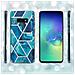Custodia Compatibile Con Samsung Galaxy S10 In Marmo Blue Wave No. 13 - Coperchio Protettivo In Silicone Tpu Con Motivo A Mosaico - Foto miniatura 6