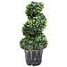 Pianta Di Bosso Artificiale A Spirale Con Vaso Verde 59 Cm - Foto miniatura 1
