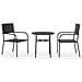 Set Mobili Da Pranzo Per Giardino 3 Pz Polyrattan Nero - Foto miniatura 2