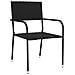 Set Mobili Da Pranzo Per Giardino 3 Pz Polyrattan Nero - Foto miniatura 3
