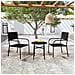 Set Mobili Da Pranzo Per Giardino 3 Pz Polyrattan Nero - Foto miniatura 1