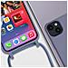Cover Semirigida Per Iphone 14 Cordino Nylon 80 Cm Viola Chiaro - Foto miniatura 4