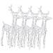 Renne Di Natale 4 Pz Bianco Freddo 160 Led In Acrilico - Foto miniatura 3