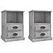 Comodini 2 Pz Grigio Cemento 43x36x60 Cm - Foto miniatura 2