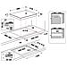 Piano Cottura AKT 625/WH a Gas 4 Zone Cottura da 59 cm Colore Nero - Foto miniatura 9