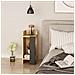 Tavolino Comodino Di Design Elos Rovere Oak Pannello Antracite 25x25x60h Sinistro - Foto miniatura 1