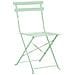 Set Bistrot Pieghevole Fiori Metallo Verde Menta - Foto miniatura 3