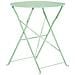 Set Bistrot Pieghevole Fiori Metallo Verde Menta - Foto miniatura 4