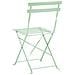 Set Bistrot Pieghevole Fiori Metallo Verde Menta - Foto miniatura 8
