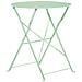Set Bistrot Pieghevole Fiori Metallo Verde Menta - Foto miniatura 9