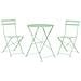 Set Bistrot Pieghevole Fiori Metallo Verde Menta - Foto miniatura 11