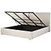 Letto Contenitore Tessuto Beige 180 X 200 Cm Vion - Foto miniatura 4