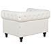 Poltrona Tessuto Bianco Sporco Chesterfield - Foto miniatura 5