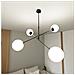Lampada A Sospensione Linear - Nero, Bianco - Acciaio Verniciato A Polvere, Vetro - 102x51x102 Cm - Foto miniatura 2