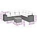 Set Divani Da Giardino 7 Pz Con Cuscini Beige In Polyrattan - Foto miniatura 3