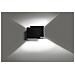 Applique Moderna 1 Luce Frost A Forma Geometrica In Acciaio Nero - Foto miniatura 1