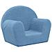 Divano Per Bambini Blu In Morbido Peluche - Foto miniatura 2