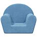 Divano Per Bambini Blu In Morbido Peluche - Foto miniatura 3