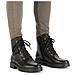 Black Casual Closed Ladies Mid Height Boots Stivaletti Pelle Scarpe Donna Nero Eu 38, Z2841-00 - Foto miniatura 2
