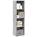 Libreria Grigio Sonoma 40x30x152 Cm In Legno Multistrato - Foto miniatura 1
