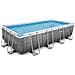 Piscina Fuori Terra - Rettangolo - 549x274x122 Cm - Grigio - Include Accessori Coordinati Cb29 - Foto miniatura 4