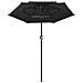 Lusso Casadino -  Ombrellone A Sbalzo 3 Livelli Palo Alluminio 2 M Nero - Foto miniatura 1