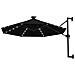 Ombrellone Da Giardino A Parete Con Led 300 Cm Nero - Foto miniatura 1