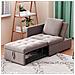 Divano Letto, Letto Imbottito 3 In 1 Con Schienale Regolabile, Grigio - Foto miniatura 1