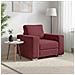 Poltrona  Rosso Vino 59 cm in Tessuto - Foto miniatura 2