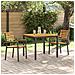 Set da pranzo da giardino 3 pezzi in legno massello acacia e metallo - Foto miniatura 2