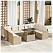 Set Divani Giardino 10 Pezzi con Cuscini Beige in Rattan Polietilene - Foto miniatura 2