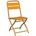 Sedia da Giardino Pieghevole 2 pezzi Giallo Senape 42x52x82 cm Acciaio Verniciato - Foto miniatura 4