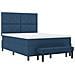 Letto con Box Spring con Materasso e Panchina Blu 140x190 cm Tessuto - Foto miniatura 8