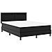 Letto con rete a molle e materasso nero 140x190 cm in pelle sintetica - Foto miniatura 3