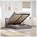 Pouf Letto con Materasso e LED Tortora 140x200 cm in Tessuto - Foto miniatura 2