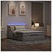Pouf Letto con Materasso e LED Tortora 140x200 cm in Tessuto - Foto miniatura 3