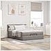 Pouf Letto con Materasso e LED Tortora 140x200 cm in Tessuto - Foto miniatura 4