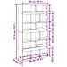 Supporto per Piante Legno Ingegnerizzato Nero 100x33x187,5 cm - Foto miniatura 9