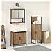 Set di arredamento bagno in 3 pezzi Rovere Massello Legno Ingegnerizzato - Foto miniatura 2