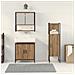 Set di arredamento bagno in 3 pezzi Rovere Massello Legno Ingegnerizzato - Foto miniatura 4